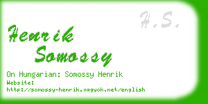 henrik somossy business card